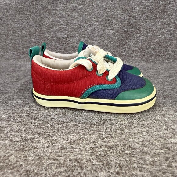✅VTG KEDS Sneakers Toddler Sz 5.5M SCOOTER Multicolored Canvas Shoes DISCOLORED - Picture 10 of 14